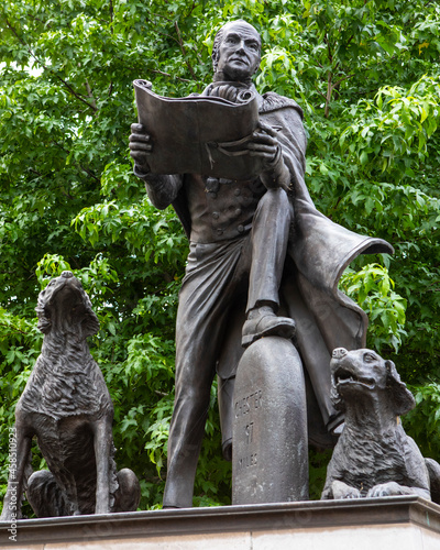 Obraz na plátne Sir Robert Grosvenor Statue in London, UK