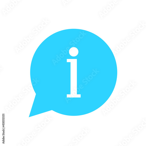 Flat information blue icon