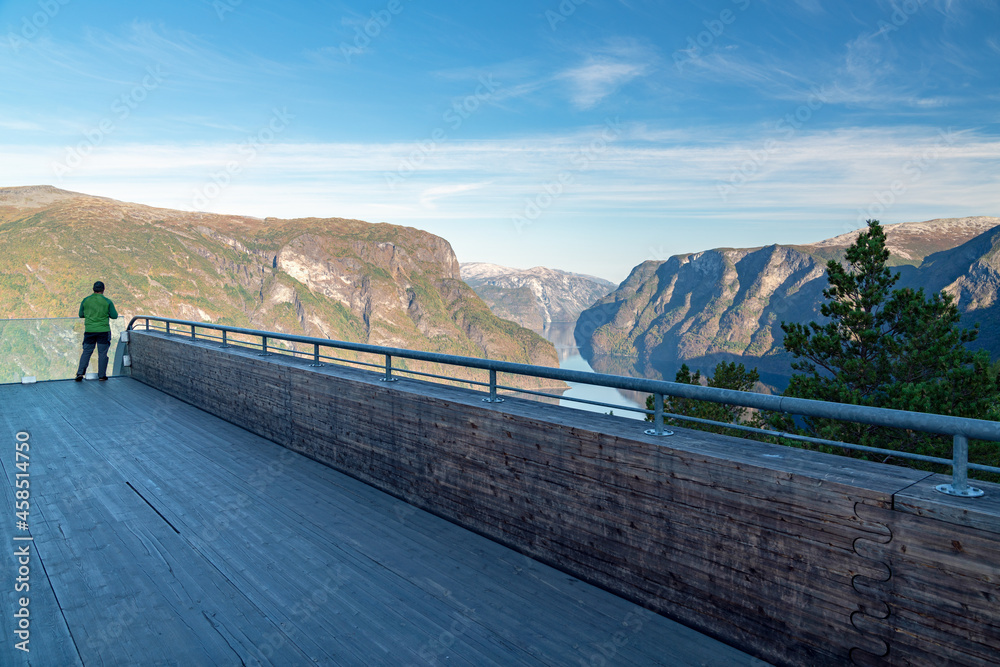 Aussichtspunkt Stegastein, Aurlandsfjord, Norwegen