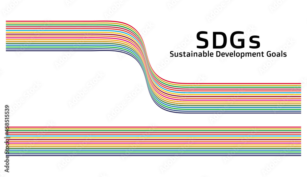 シンプルなグリーティングカード 持続可能な開発目標 Sdgs17色のラインアートです ベクター A Simple Greeting Card Sustainable Development Goals Sdgs Line Art In 17 Colors Vector The Design Is Made Up Of 17 Colors With The Image Of The Sdgs