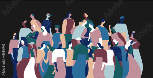 Gruppo di persone della comunità che parlano e interagiscono tra di loro