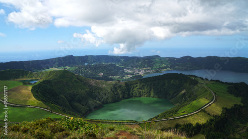 the volcanic crater lake Sete Cidades, Porta Delgada, Azores © Georgios
