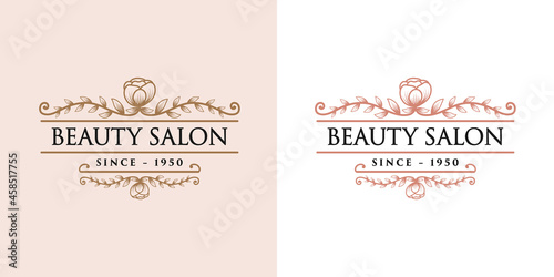 Botanical Hand Drawn collection Logo with Wild Flower and Leaves. Logo for spa and beauty salon  boutique  organic shop  wedding  floral designer  interior  photography  cosmetic. vector illustration