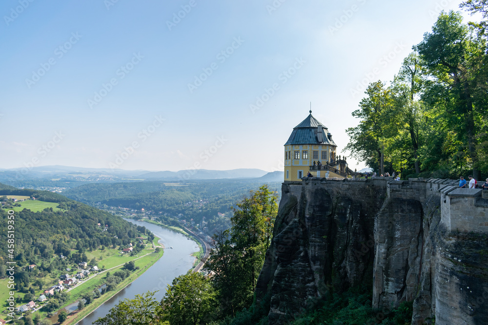 Konigstein Fortress castle tourist vacation europe germany saxon bastille Konigstein Fortress castle tourist vacation europe germany saxon bastille