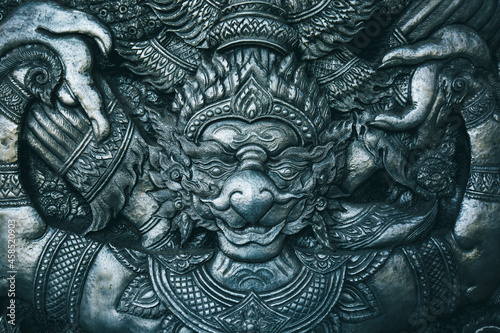 Buddhist steel carving statue Garuda