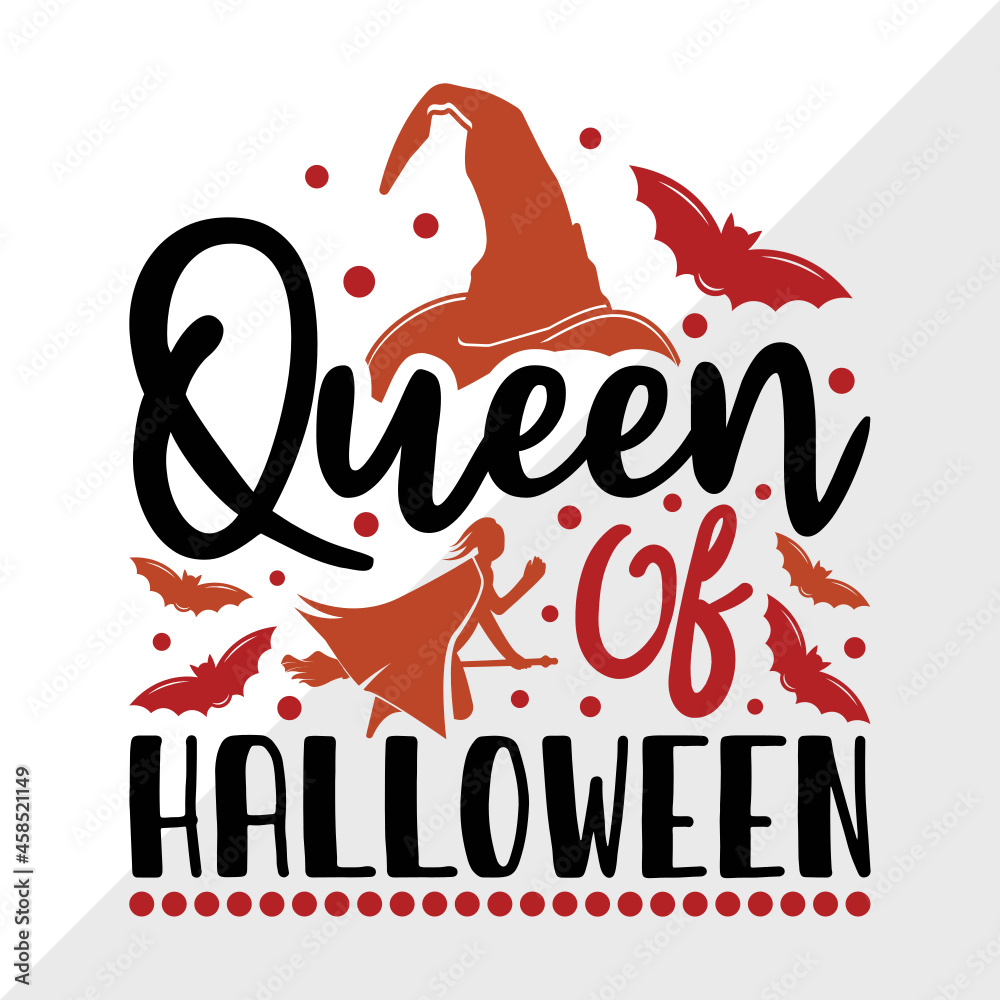 Queen Of Halloween SVG Cut File Queen Svg Hallo Queen Svg Bats