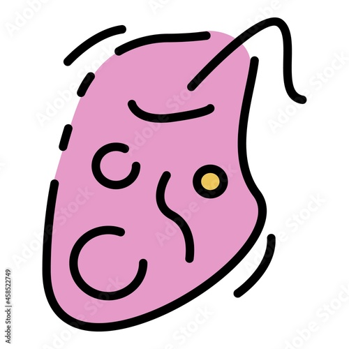 Harmful bacteria icon. Outline harmful bacteria vector icon color flat isolated