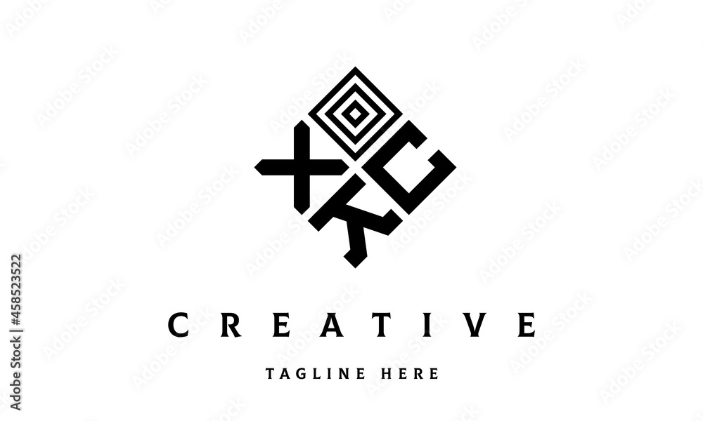XCK rectangle three latter logo vector XCK rectangle three latter logo vector
