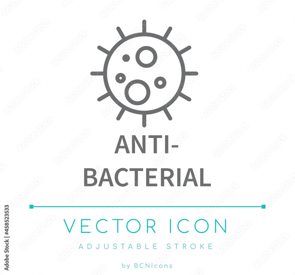 Anti-Bacterial Cosmetics Line Icon. Anti-Bacterial Cosmetics Line Icon.