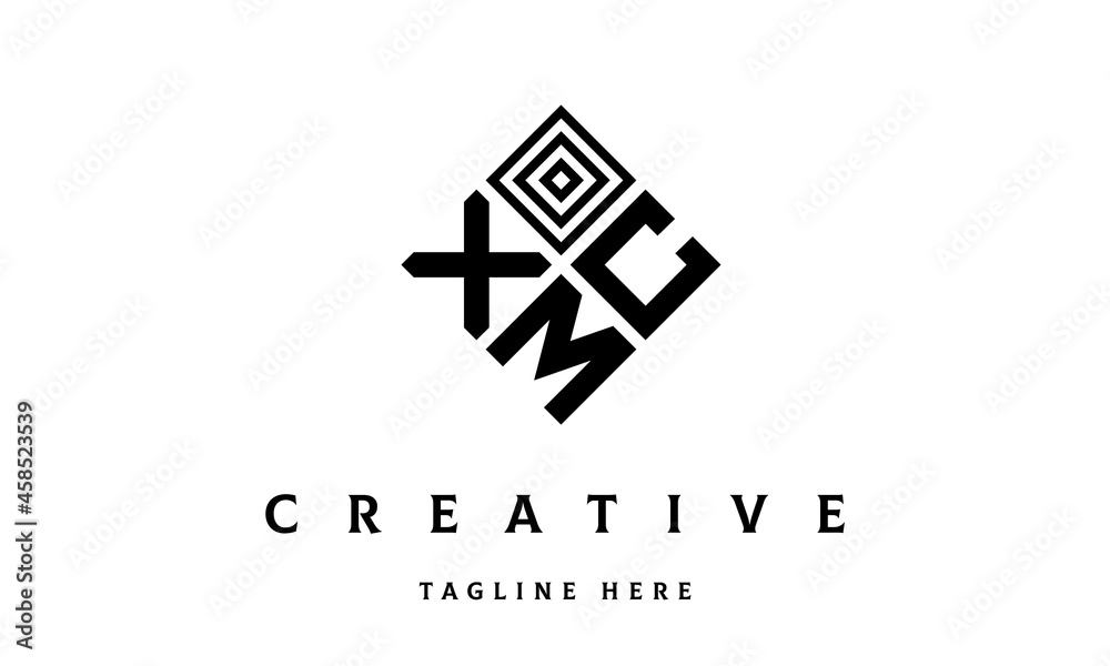 XCM rectangle three latter logo vector XCM rectangle three latter logo vector