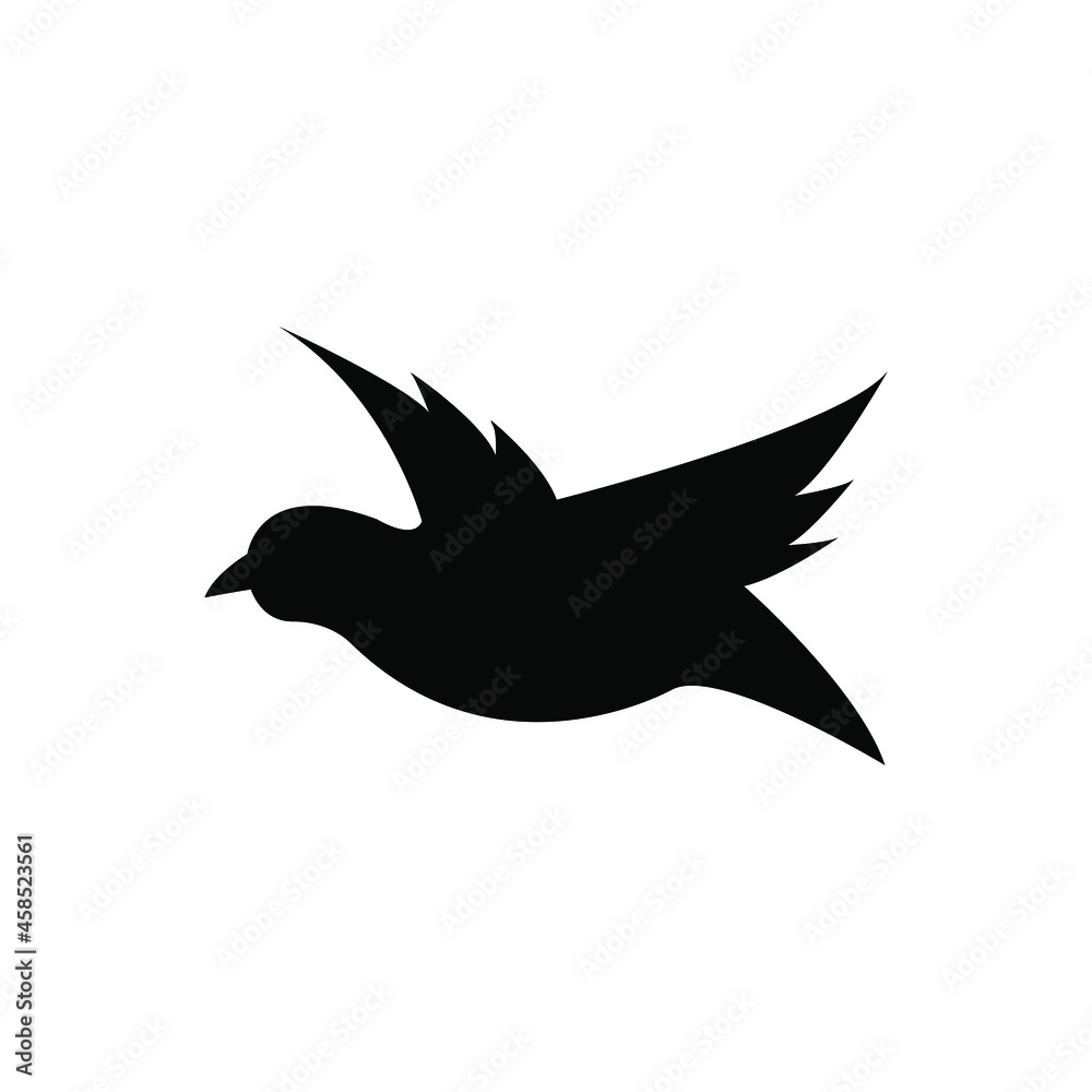 Bird vector icon. fly illustration sign. food symbol. meat logo. Bird vector icon. fly illustration sign. food symbol. meat logo.