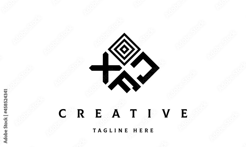 Obraz premium XJF square three latter logo vector 