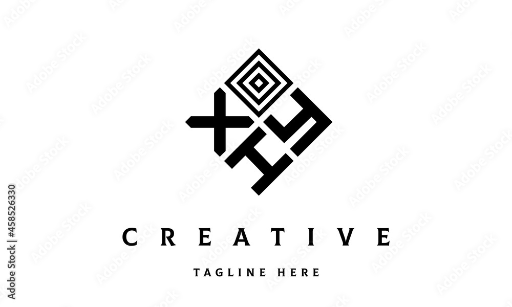 XYH square three latter logo vector XYH square three latter logo vector