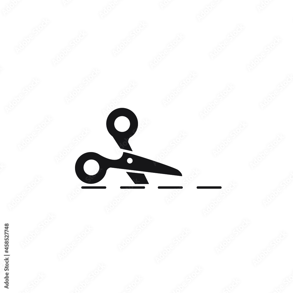 Scissors cut line icons set. Scissors cut line pack symbol vector elements for infographic web Scissors cut line icons set. Scissors cut line pack symbol vector elements for infographic web