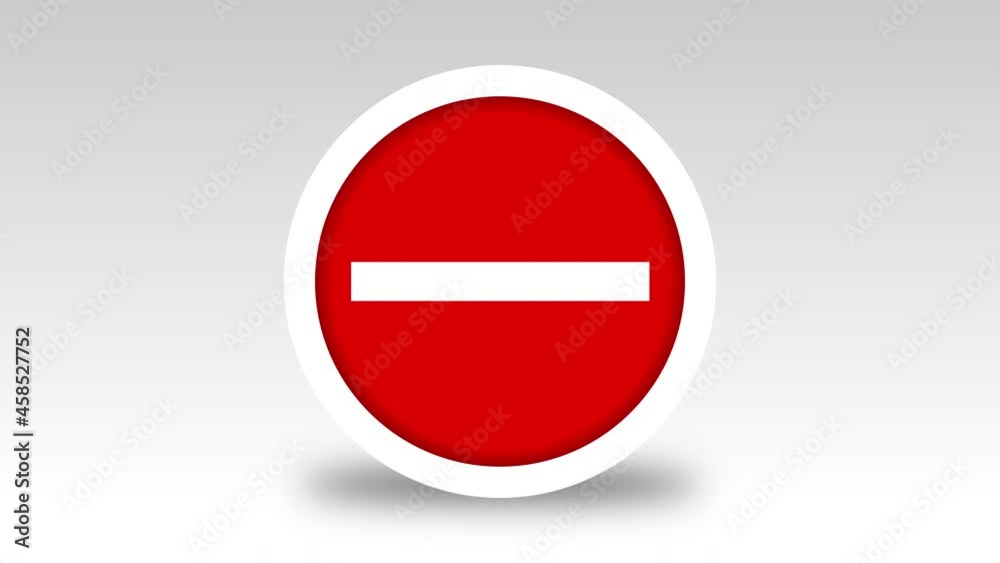 Stop road sign Animation on White Background and Green Screen Stop road sign Animation on White Background and Green Screen