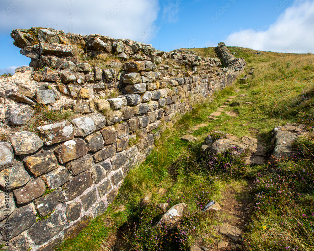 Hadrians Wall in Northumberland, UK