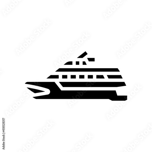 catamaran boat glyph icon vector. catamaran boat sign. isolated contour symbol black illustration