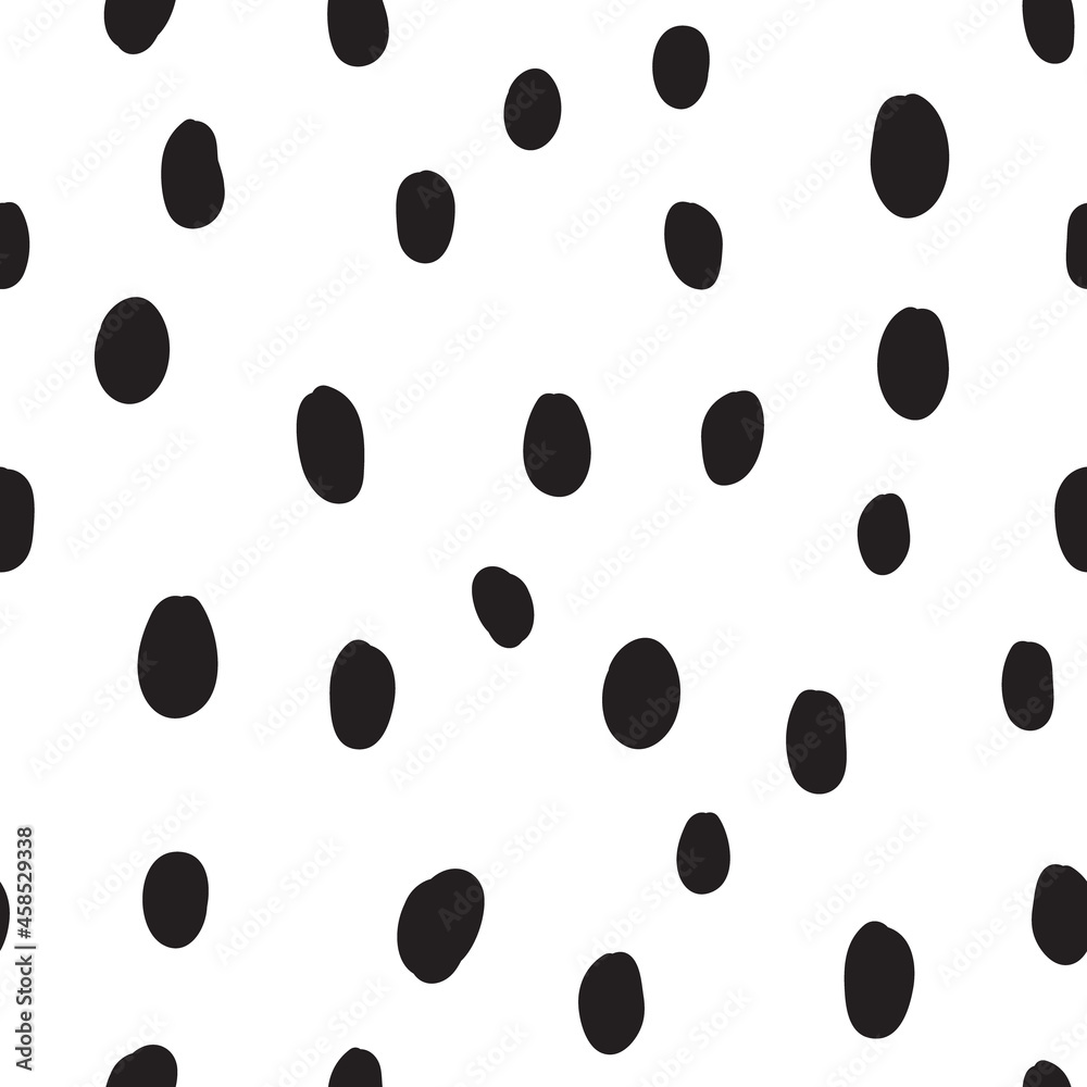 Hand drawn polka dot seamless pattern. Vector texture circle doodles. Hand drawn polka dot seamless pattern. Vector texture circle doodles.