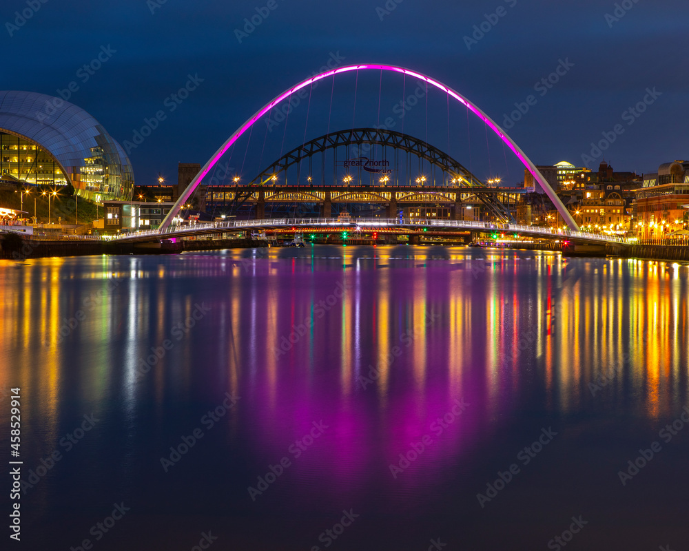 Quayside in Newcastle upon Tyne, UK