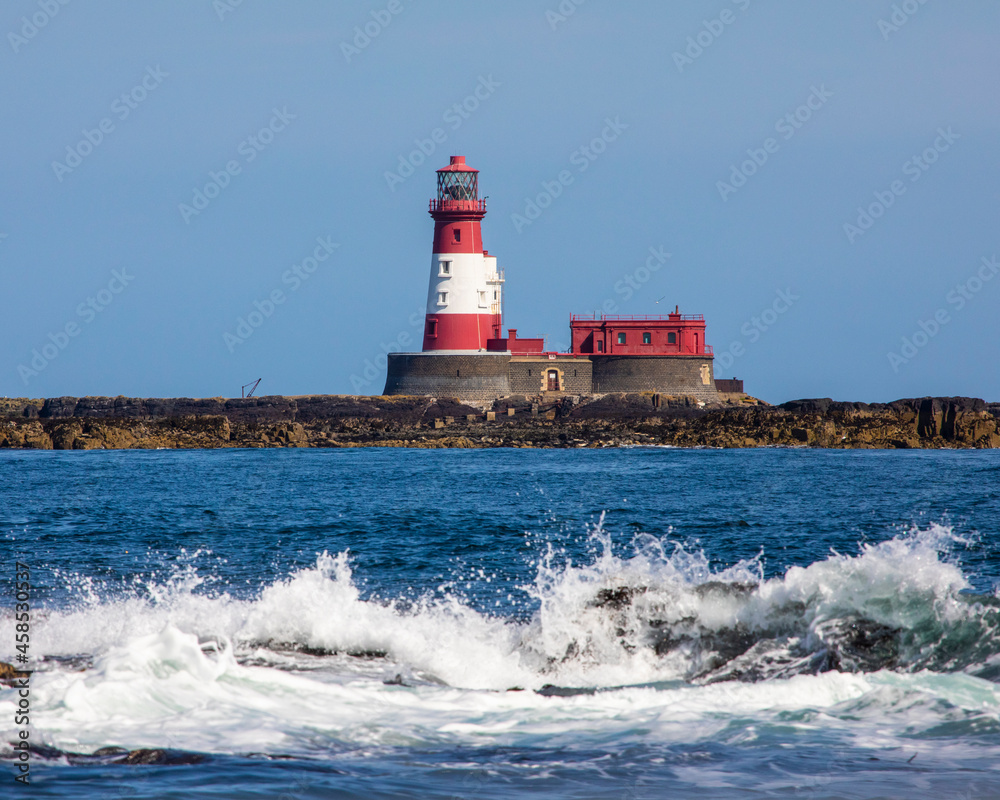 Longstone Lighthouse on the Farne Islands in the UK