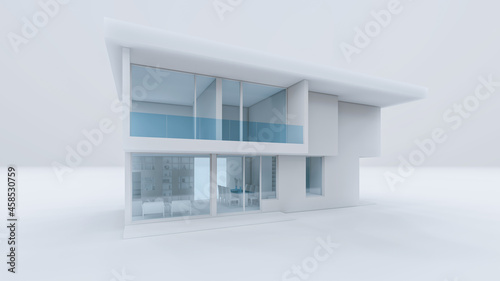3D Rendering Architectural House Illustration