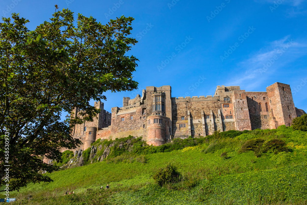 Bamburgh Castle in Northumberland, UK