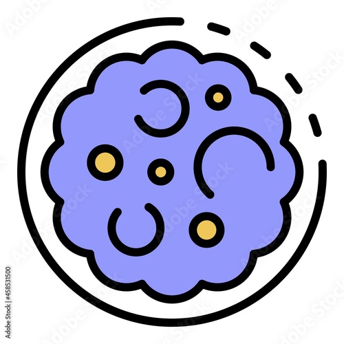 Gonococcus icon. Outline gonococcus vector icon color flat isolated