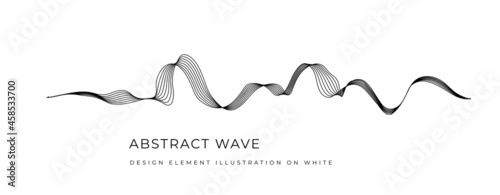 Abstract waves from lines. Blend design. illustration
