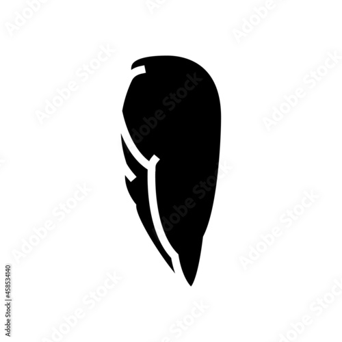 breast boneless skinless chicken glyph icon vector. breast boneless skinless chicken sign. isolated contour symbol black illustration