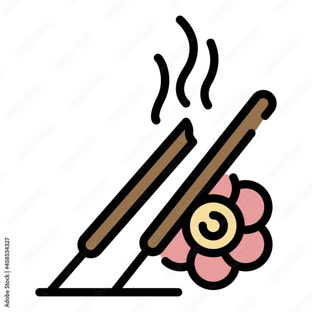Smoke sticks icon. Outline smoke sticks vector icon color flat isolated Smoke sticks icon. Outline smoke sticks vector icon color flat isolated