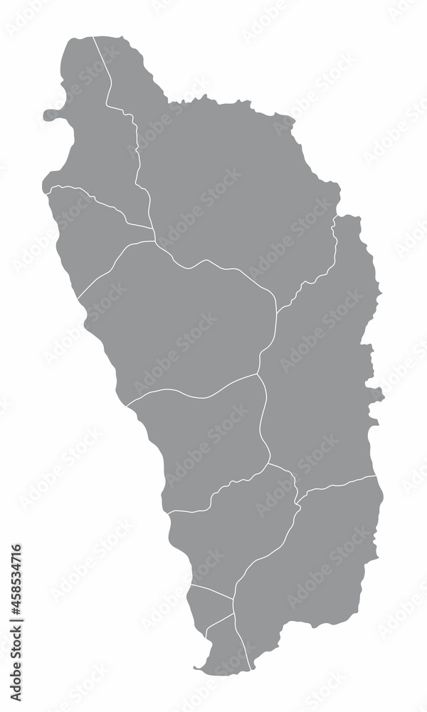 Dominica administrative map