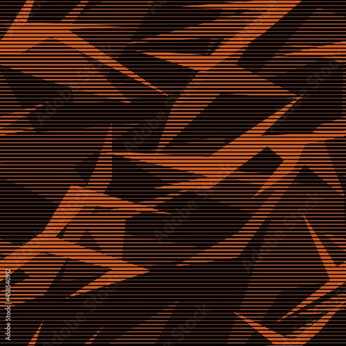 orange modern military vector camouflage print, seamless pattern for clothing headband or print. camouflage from pols