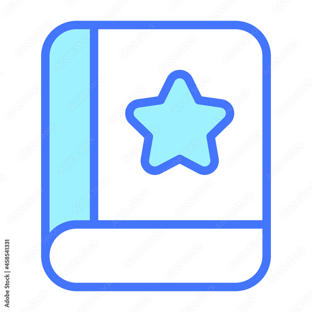 book vector outline icon, blue line vector design book vector outline icon, blue line vector design