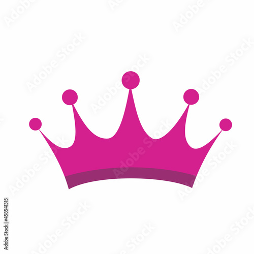 purple queen crown symbol vector design