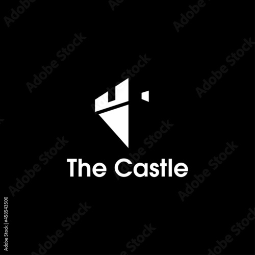 Castle logo silhouette vector illustration