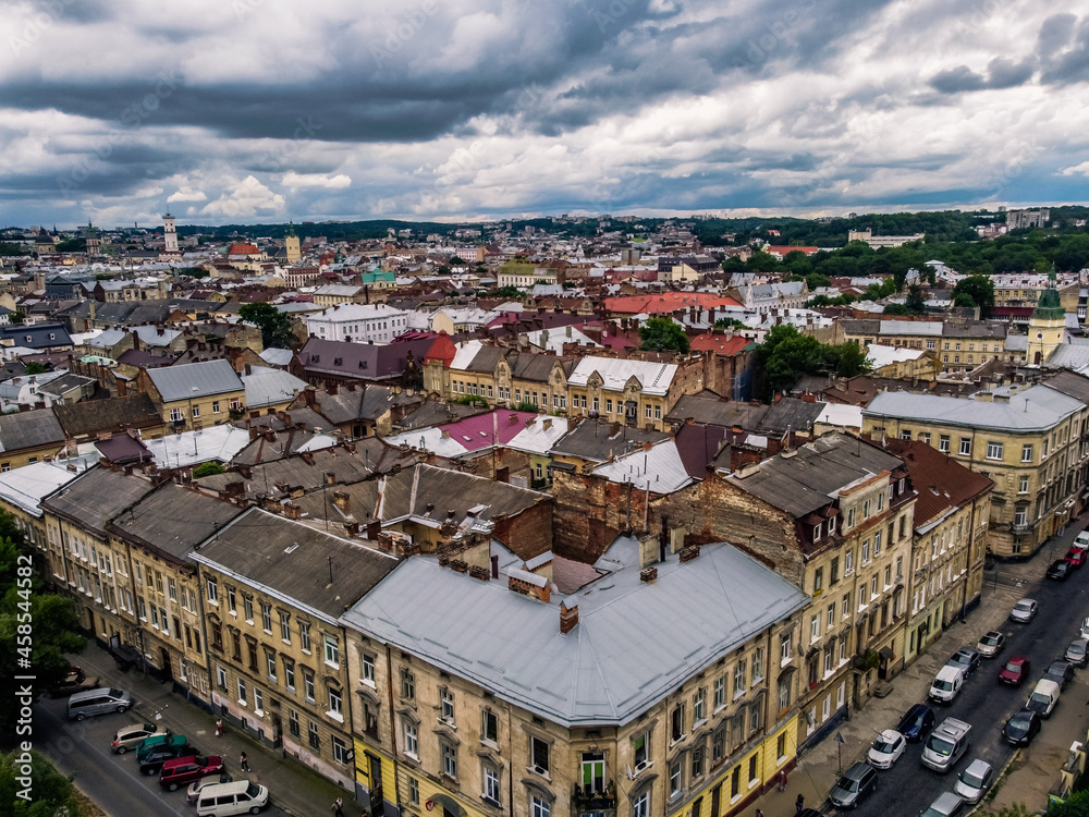 Panorama cloydy day in Lviv