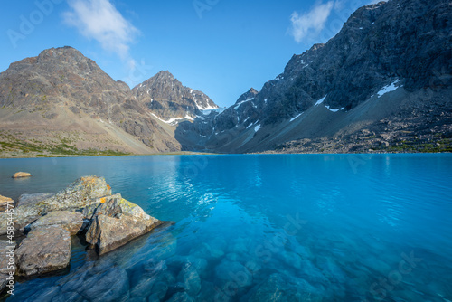 Instagram icon Blåisvannet (Blåvatnet) in the Lyngen Alps in Northern Norway photo