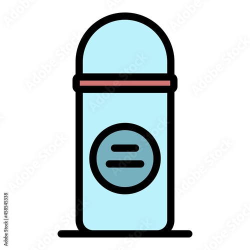 Deodorant roll icon. Outline deodorant roll vector icon color flat isolated