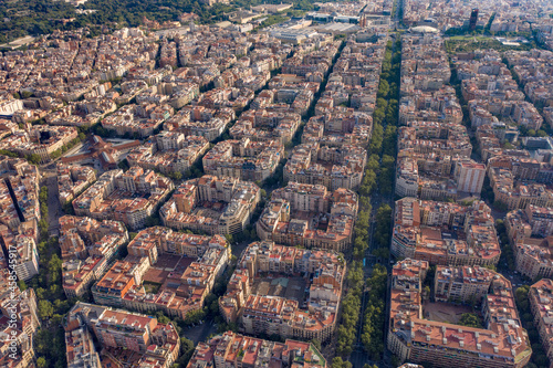 Photography Barcelona City Spain With Amazing Architecture Aerial View