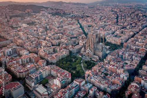 Barcelona City Cathedral at Sunset