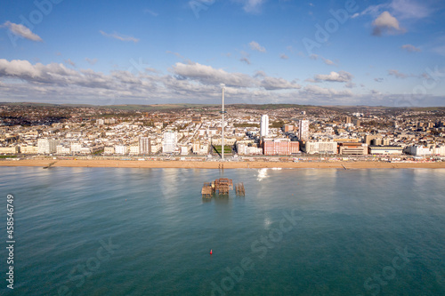 Charred Remains of Brighton's West Pier Aerial View photo