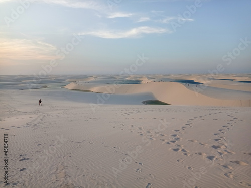 Lencois Maranhenses national park  Brazil. Dunes and lagoons  paradise tourist destination