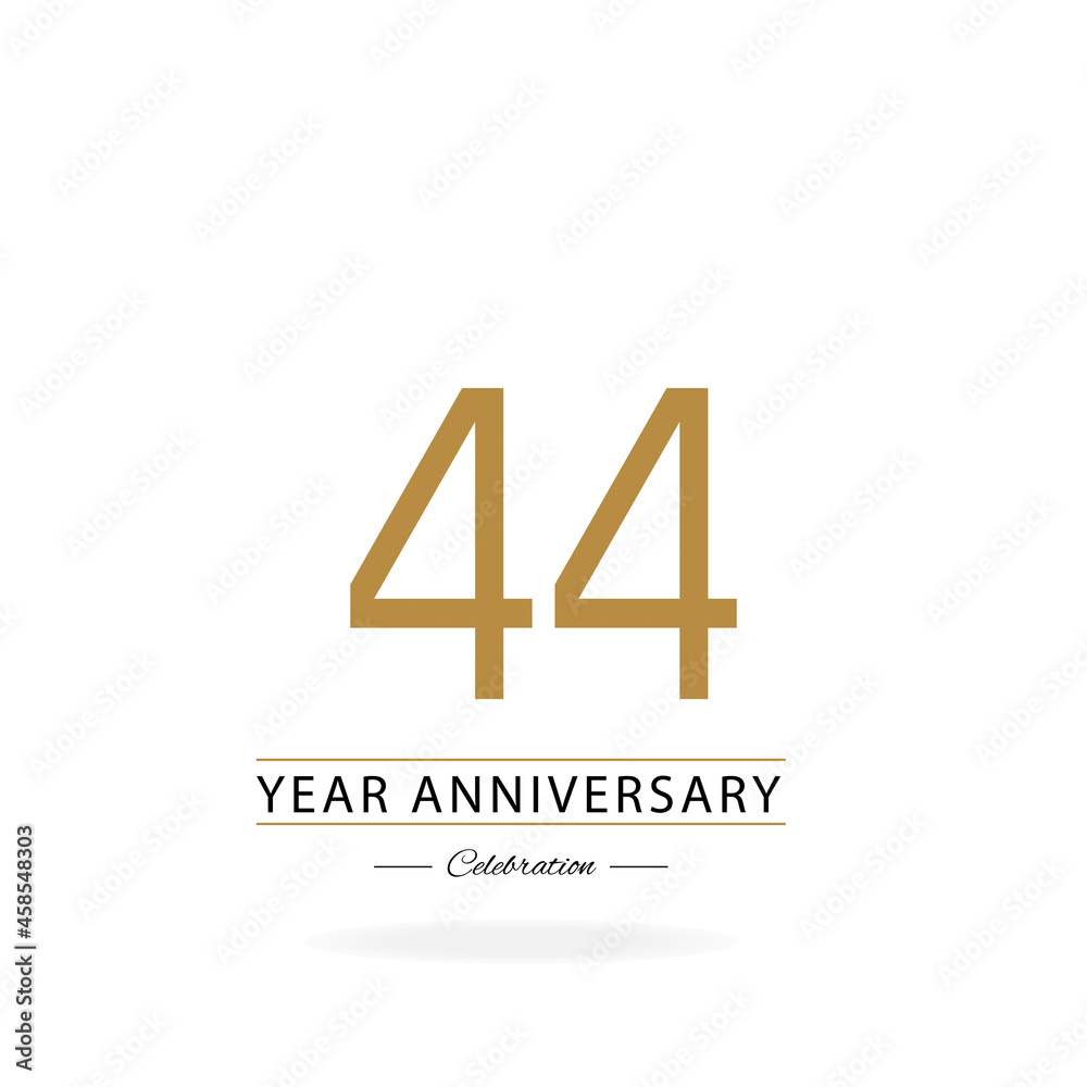 44 th anniversary event party. Vector illustration. numbers template for Celebrating. 44 th anniversary event party. Vector illustration. numbers template for Celebrating.