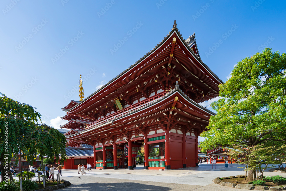 【東京都】浅草寺宝蔵門と五重塔 【東京都】浅草寺宝蔵門と五重塔