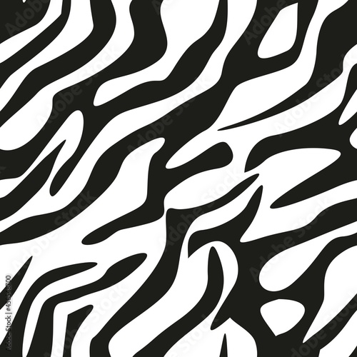 vector zebra print. zebra skin. black and white stripes. seamless zebra print for clothing or print