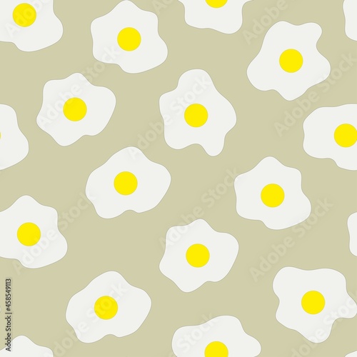 vector print scrambled eggs. seamless print of scrambled eggs for clothing or print