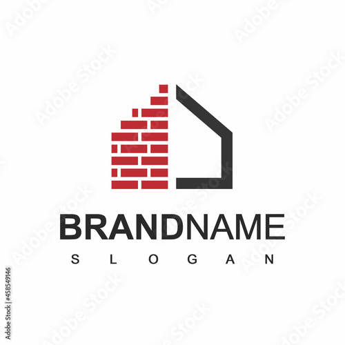 Brick House Logo, Real Estate Company Symbol