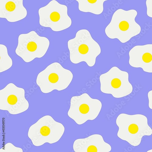 vector print scrambled eggs. seamless print of scrambled eggs for clothing or print