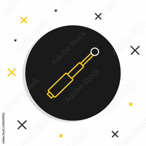 Line Telescopic baton icon isolated on white background. Colorful outline concept. Vector