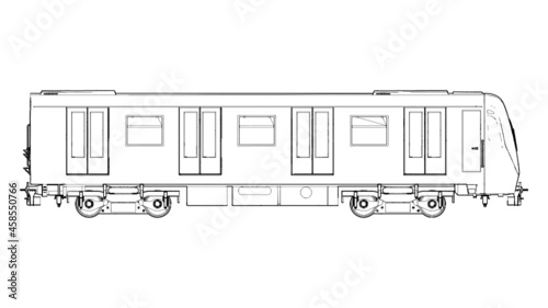 Metro railway vector illustration